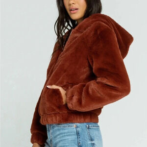 Women's Faux Fur Jacket in Brown